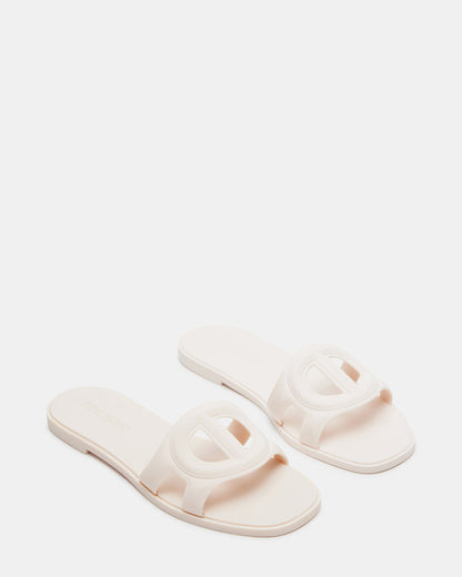 JELLIE Bone Women's Square Toe Slide Sandal Steve Madden BONE
