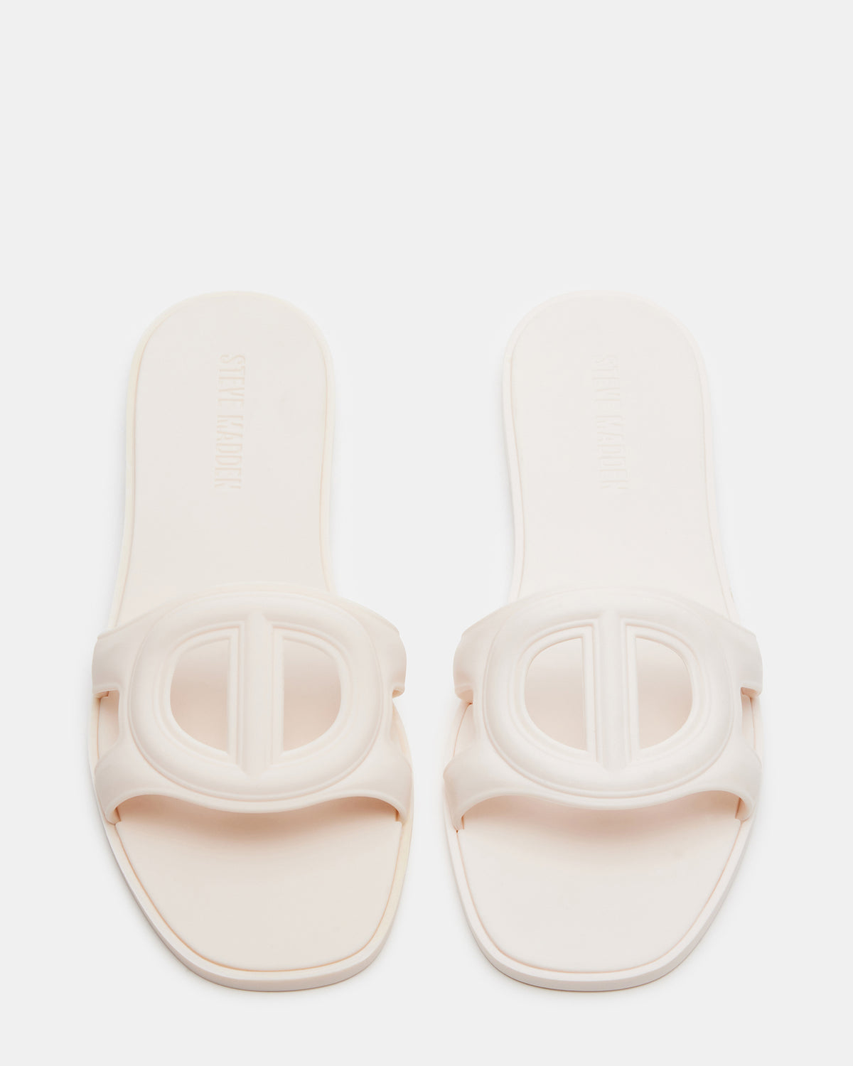 JELLIE Bone Women's Square Toe Slide Sandal Steve Madden BONE