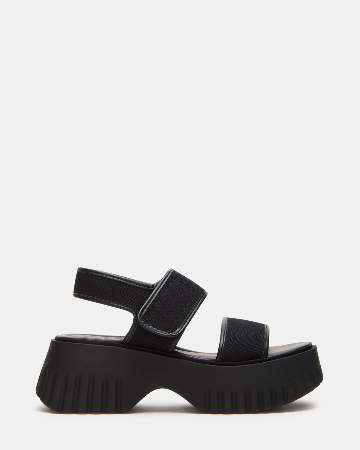 GROVER Black/Black Women's Square-Toe Platform Sandal Steve Madden BLACK BLACK
