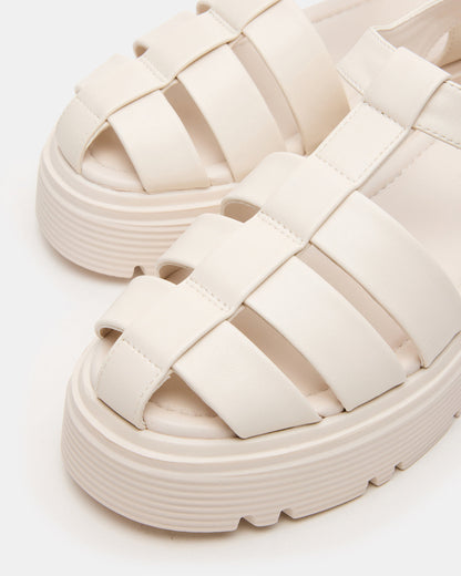 BASS Bone Platform Fisherman Women's Sandal Steve Madden BONE