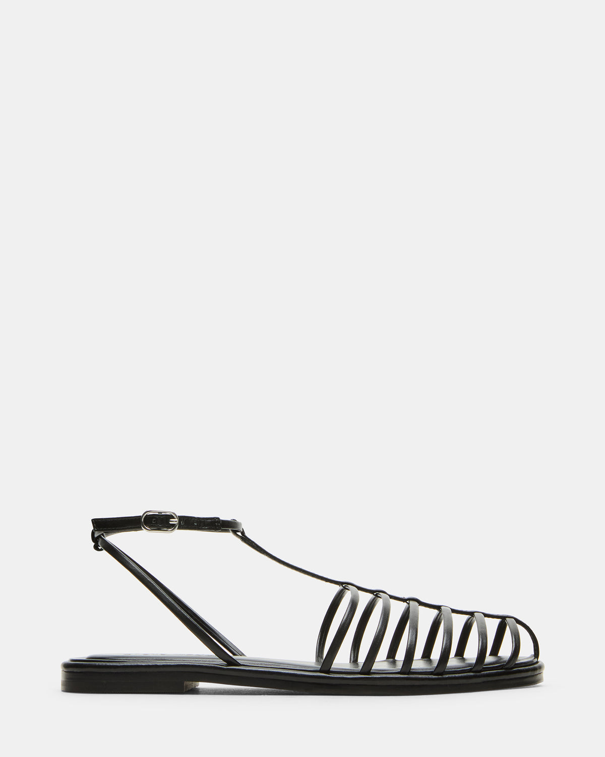MARIN Black Flat Strappy Fisherman Women's Sandal Steve Madden BLACK