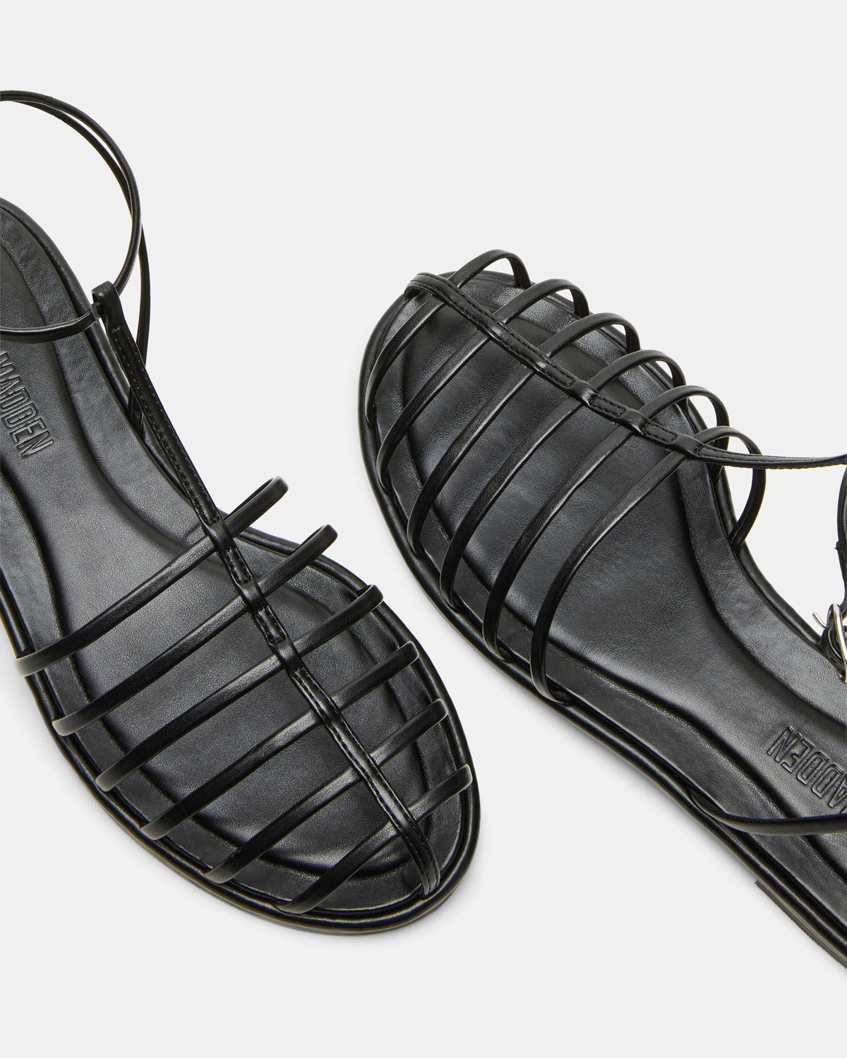 MARIN Black Flat Strappy Fisherman Women's Sandal Steve Madden BLACK