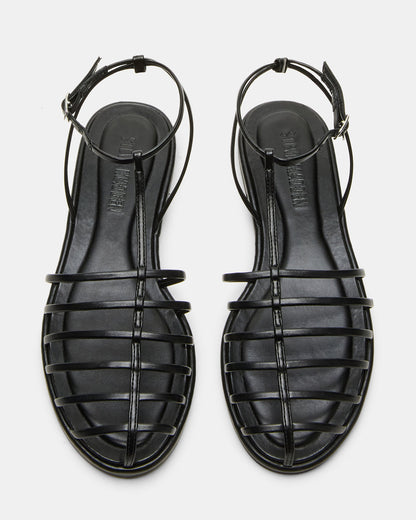 MARIN Black Flat Strappy Fisherman Women's Sandal Steve Madden BLACK