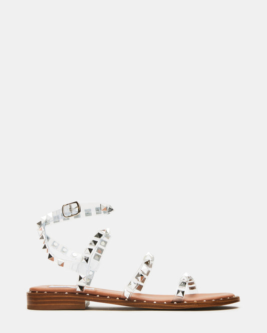 TRAVEL Clear Women's Studded Strappy Sandal