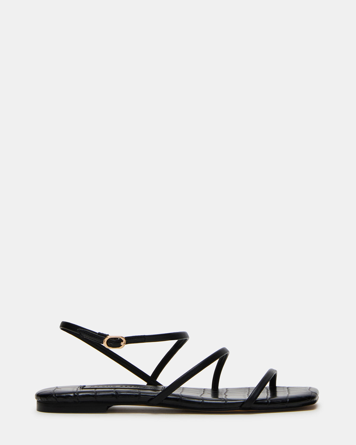 TANGO Black Square-Toe Strappy Women's Sandal Steve Madden BLACK