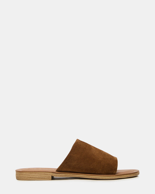 KIPP Chestnut Suede Slide Women's Sandal Steve Madden CHESTNUT SUEDE