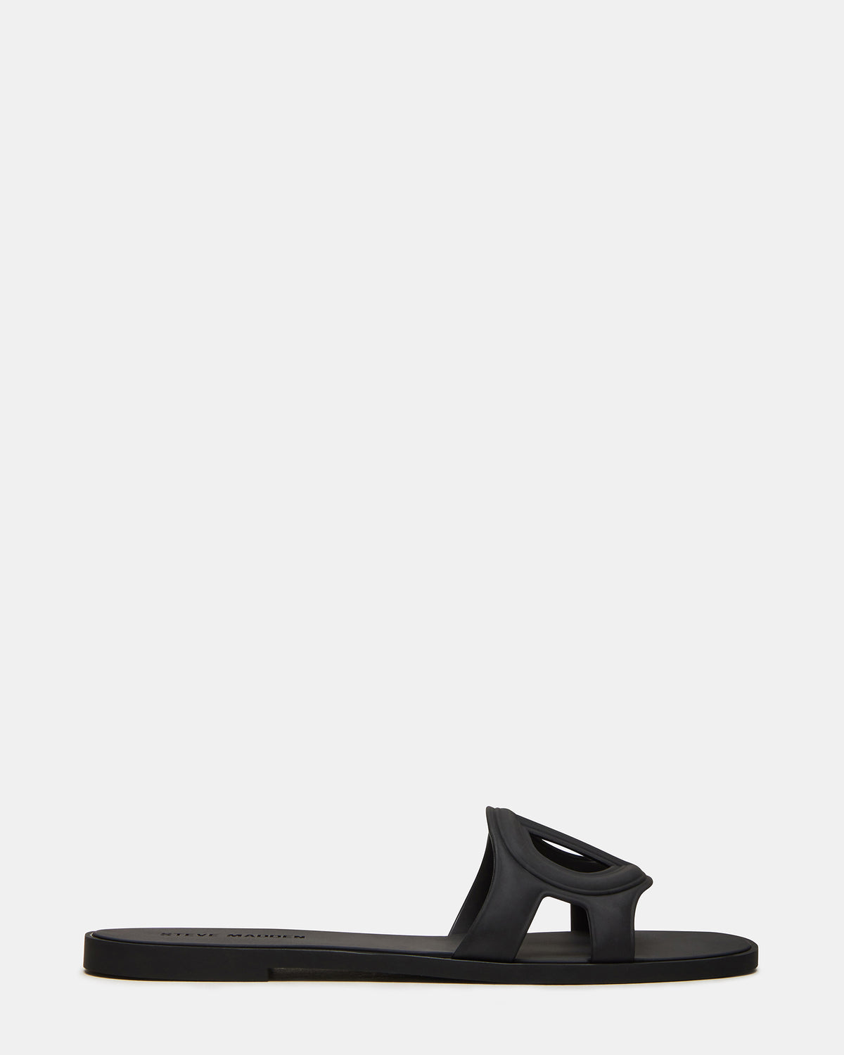 JELLIE Black Women's Square Toe Slide Sandal Steve Madden BLACK