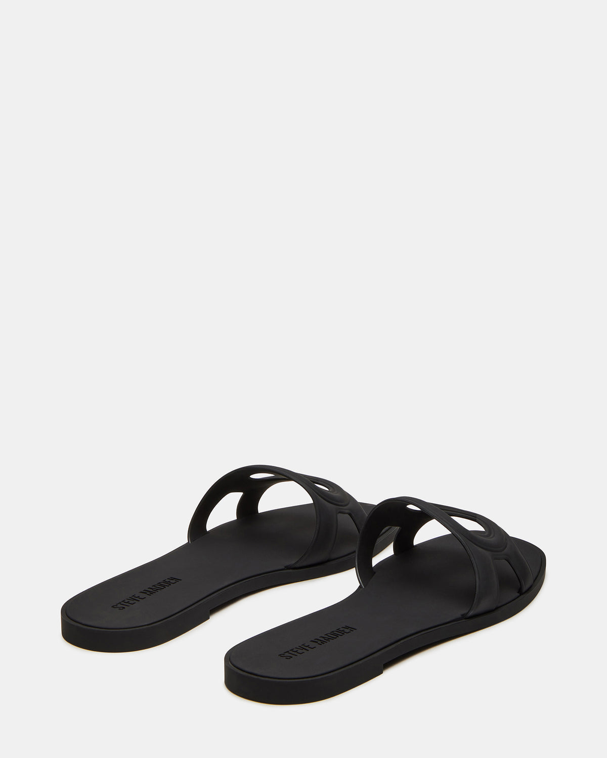 JELLIE Black Women's Square Toe Slide Sandal Steve Madden BLACK