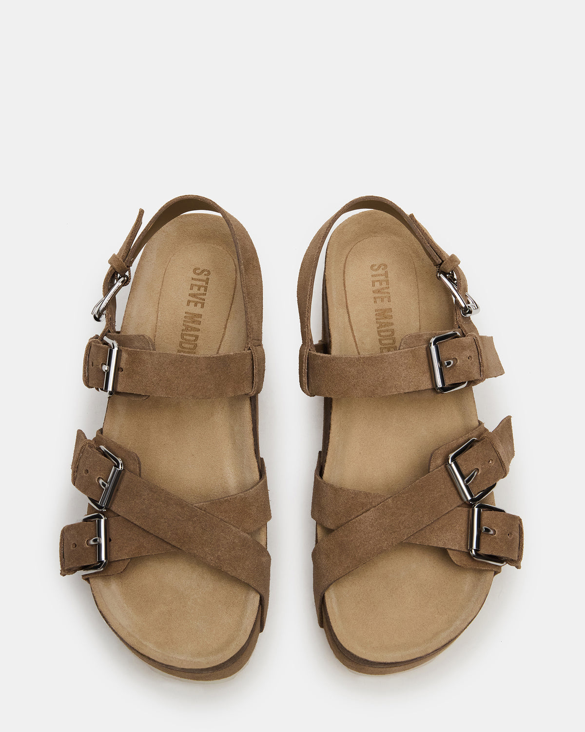KIWI Taupe Suede Women's Strappy Platform Sandal Steve Madden TAUPE SUEDE
