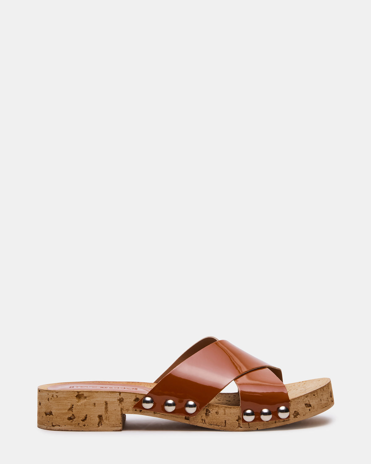 CANTLAY Camel Patent Studded Mule Slide Women's Sandal Steve Madden CAMEL PATENT