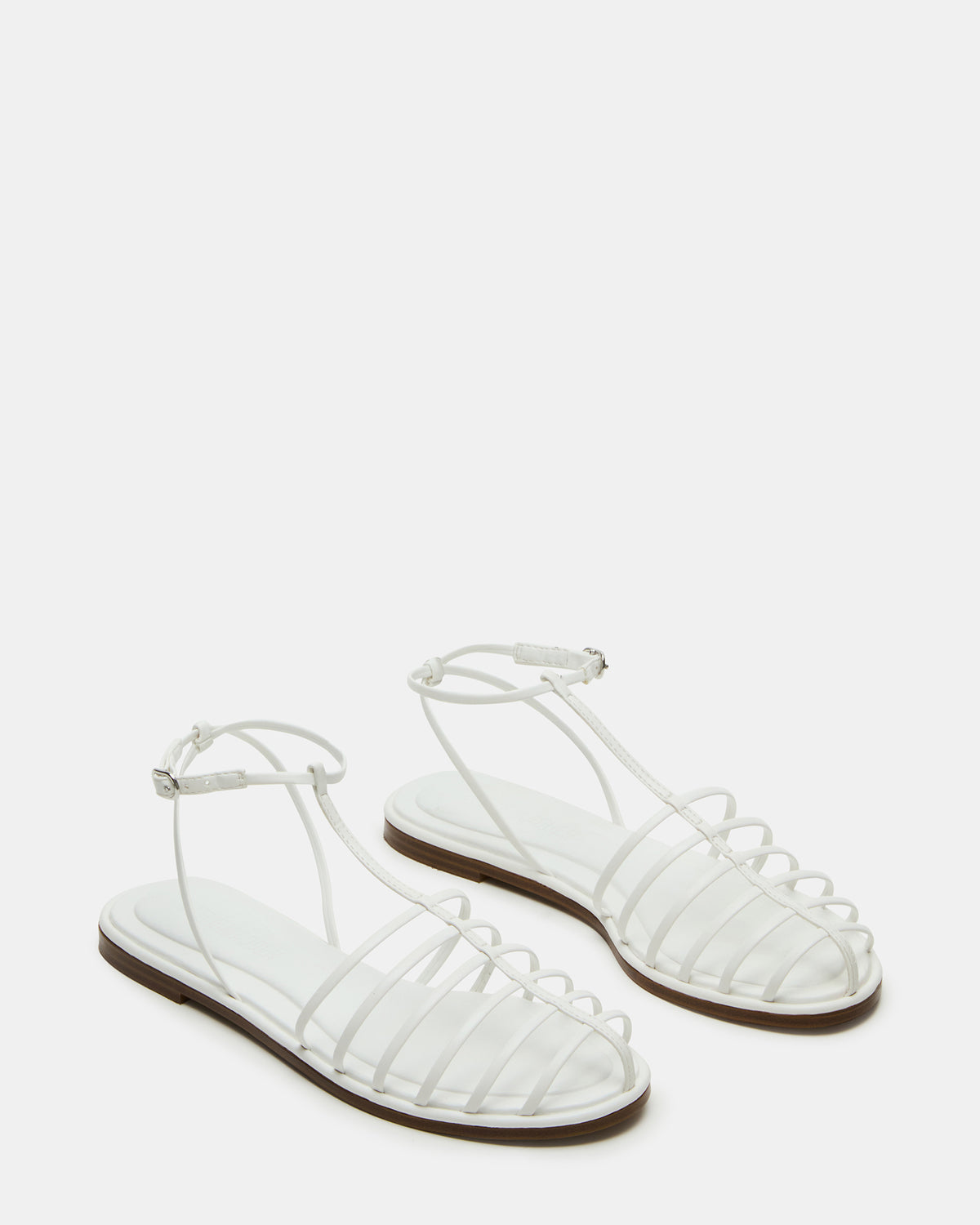 MARIN White Flat Strappy Fisherman Sandal Steve Madden WHITE