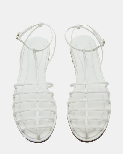 MARIN White Flat Strappy Fisherman Sandal Steve Madden WHITE