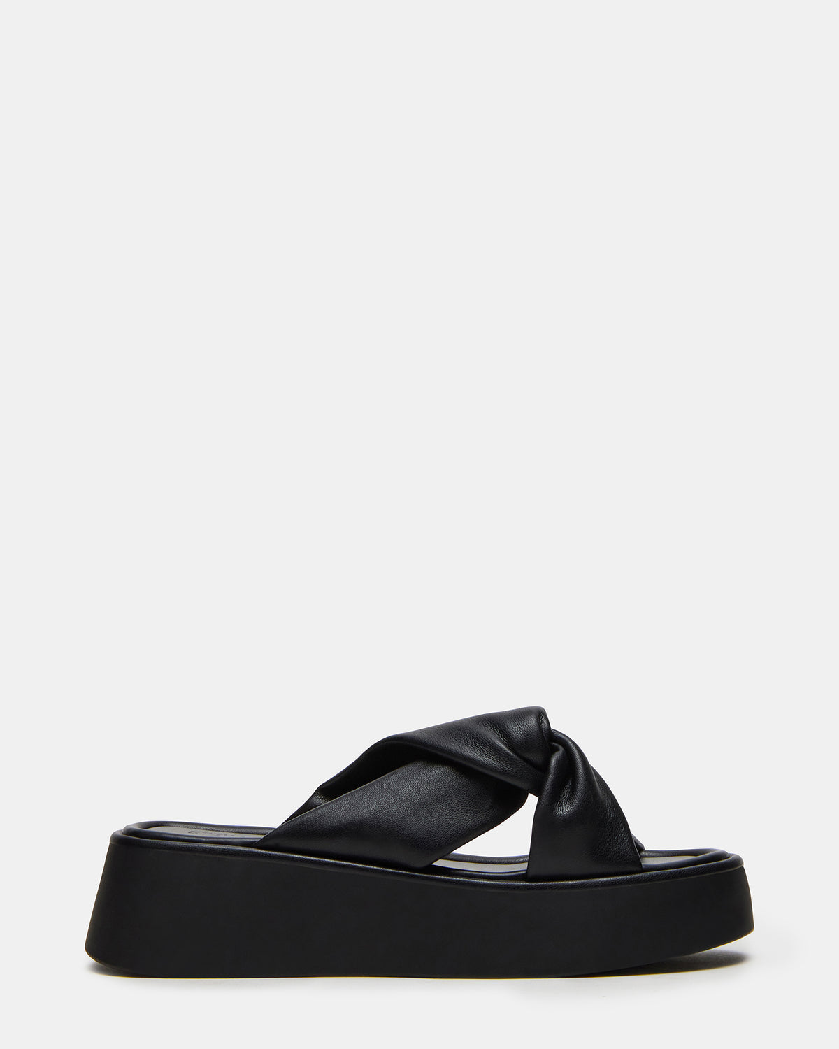 CYRIX Black Women's Platform Slide Sandal Steve Madden BLACK