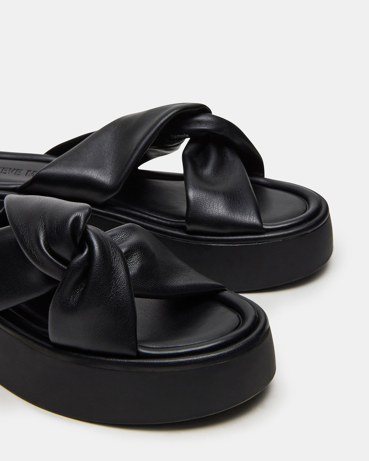 CYRIX Black Women's Platform Slide Sandal Steve Madden BLACK