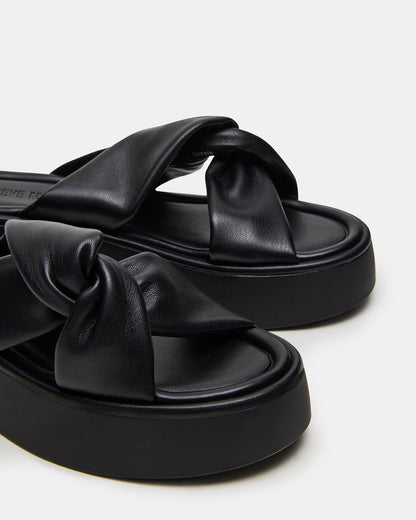 CYRIX Black Women's Platform Slide Sandal Steve Madden BLACK