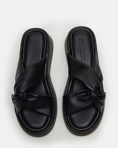 CYRIX Black Women's Platform Slide Sandal Steve Madden BLACK