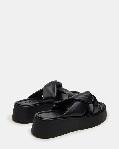 CYRIX Black Women's Platform Slide Sandal Steve Madden BLACK