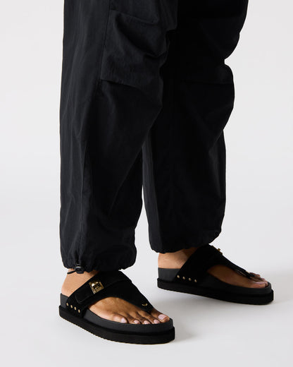 THONA Black Suede Women's Flatform Thong Sandal Steve Madden BLACK SUEDE