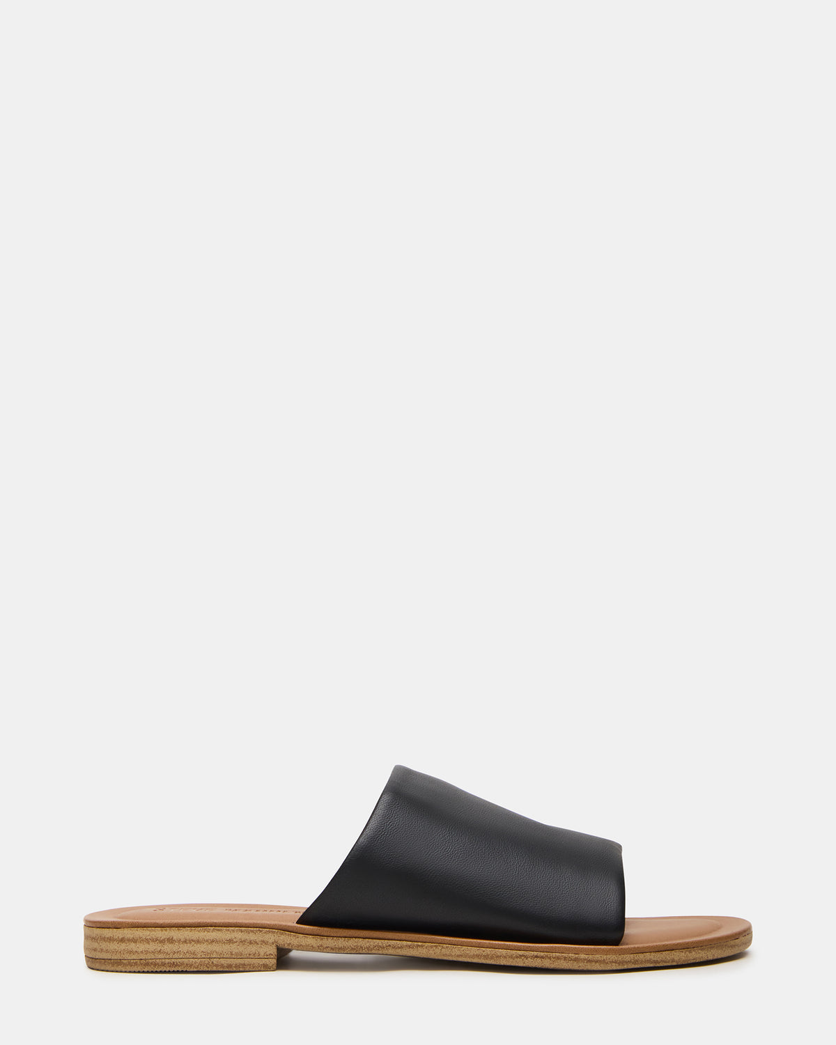 KIPP Black Leather Slide Women's Sandal Steve Madden BLACK LEATHER
