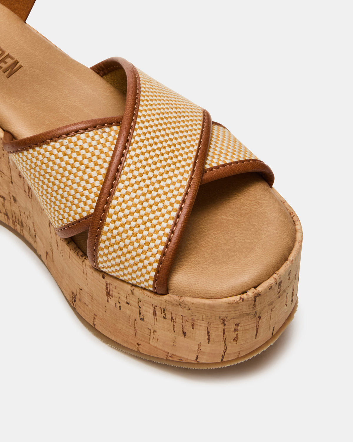 JETSET Brown Multi Platform Wedge Women's Sandal Steve Madden BROWN MULTI