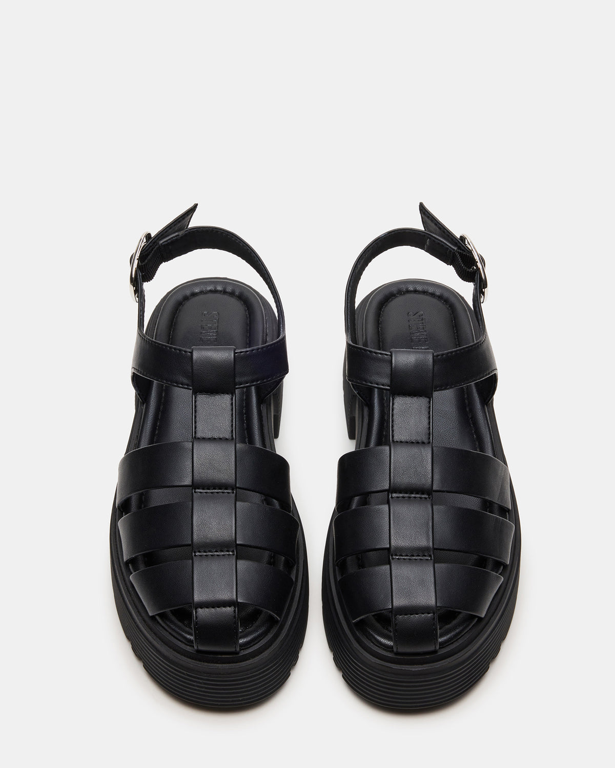 BASS Black Platform Fisherman Women's Sandal Steve Madden BLACK