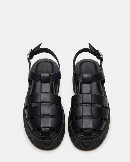 BASS Black Platform Fisherman Women's Sandal Steve Madden BLACK