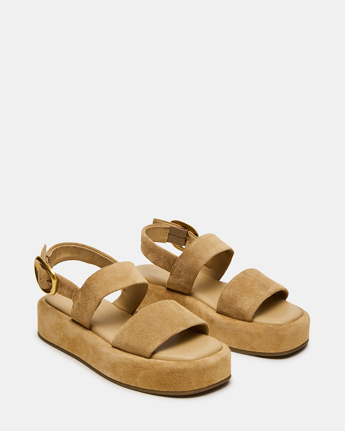 BARONI Sand Suede Square-Toe Platform Women's Sandals Steve Madden SAND SUEDE