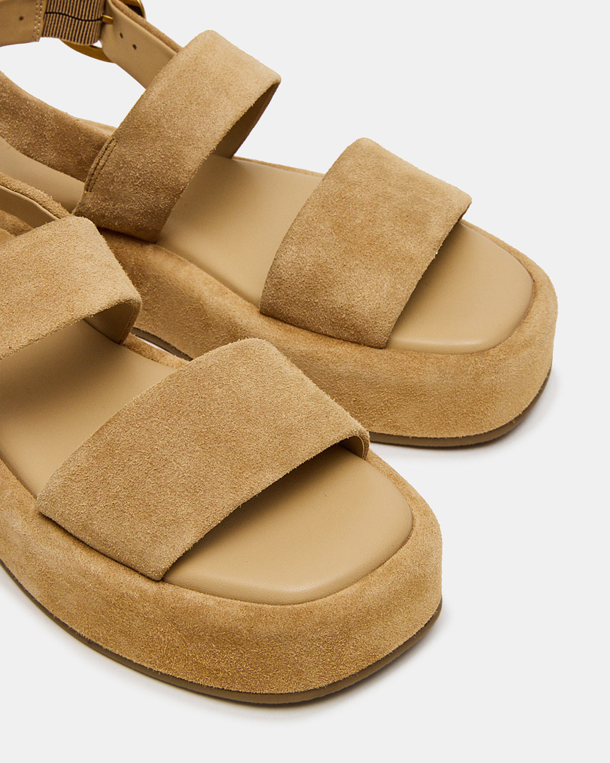 BARONI Sand Suede Square-Toe Platform Women's Sandals Steve Madden SAND SUEDE