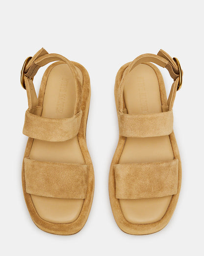 BARONI Sand Suede Square-Toe Platform Women's Sandals Steve Madden SAND SUEDE