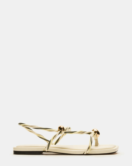 LOCO Bone Multi Women's Strappy Square Toe Sandal Steve Madden BONE MULTI