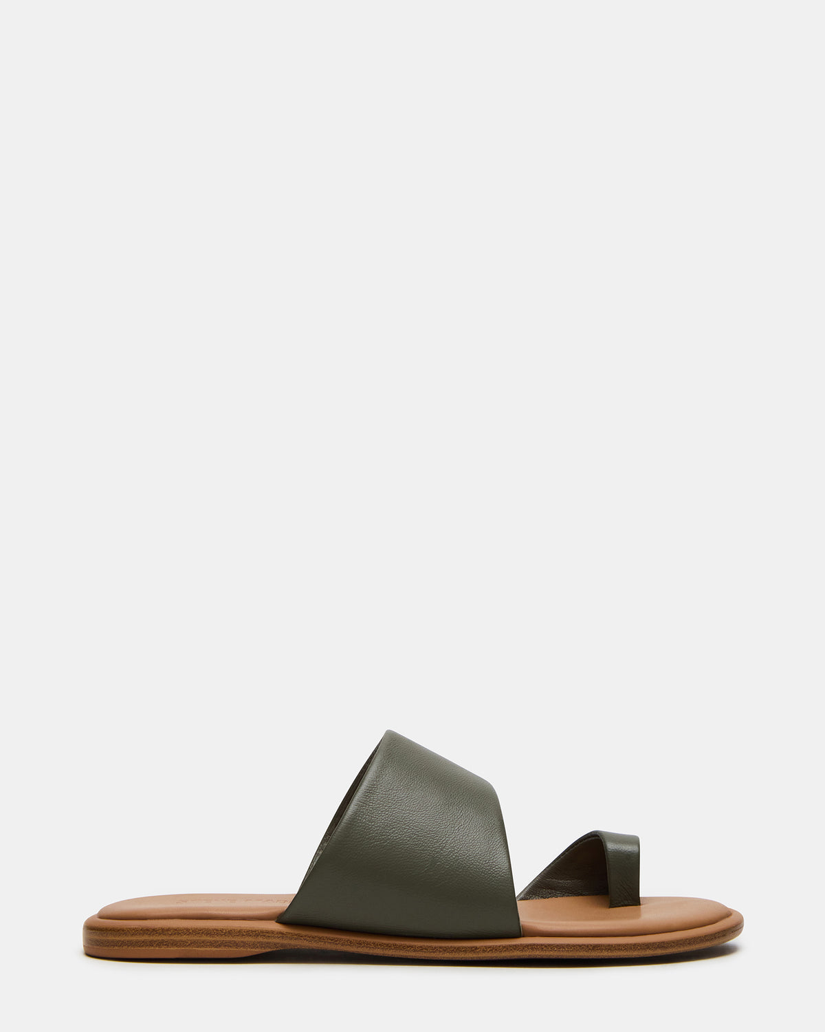 ZANI Olive Leather Women's Slide Sandal Steve Madden OLIVE LEATHER
