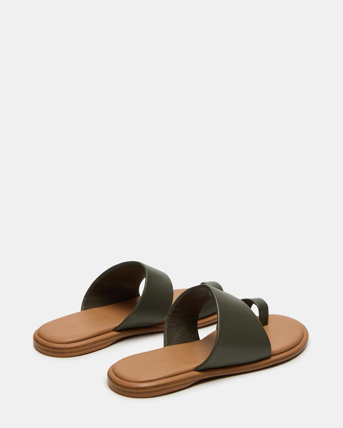 ZANI Olive Leather Women's Slide Sandal Steve Madden OLIVE LEATHER
