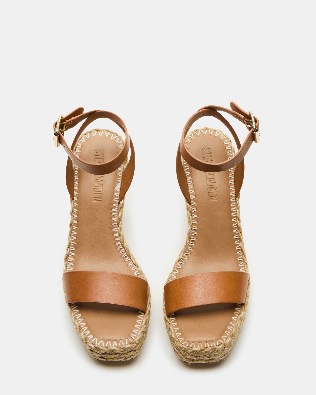 COSMO Tan Leather Rattia Women's Platform Wedge Steve Madden TAN LEATHER