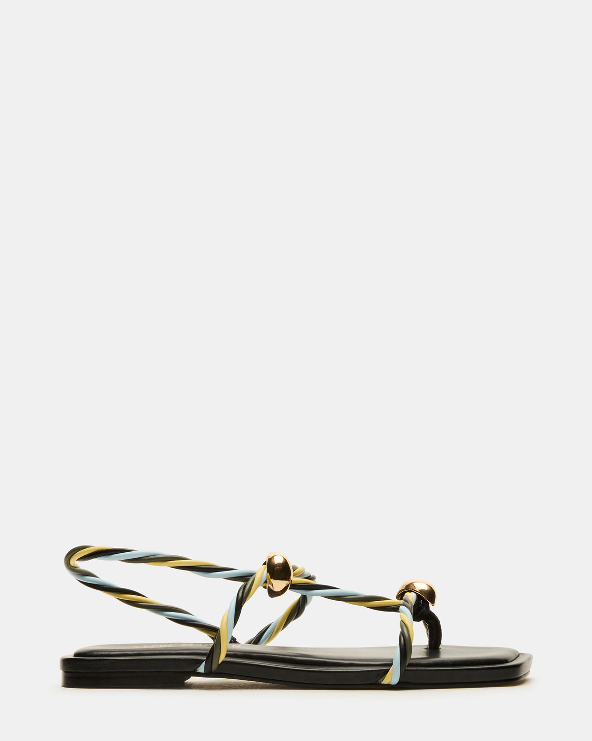 LOCO Black Multi Women's Strappy Square Toe Sandal Steve Madden BLACK MULTI