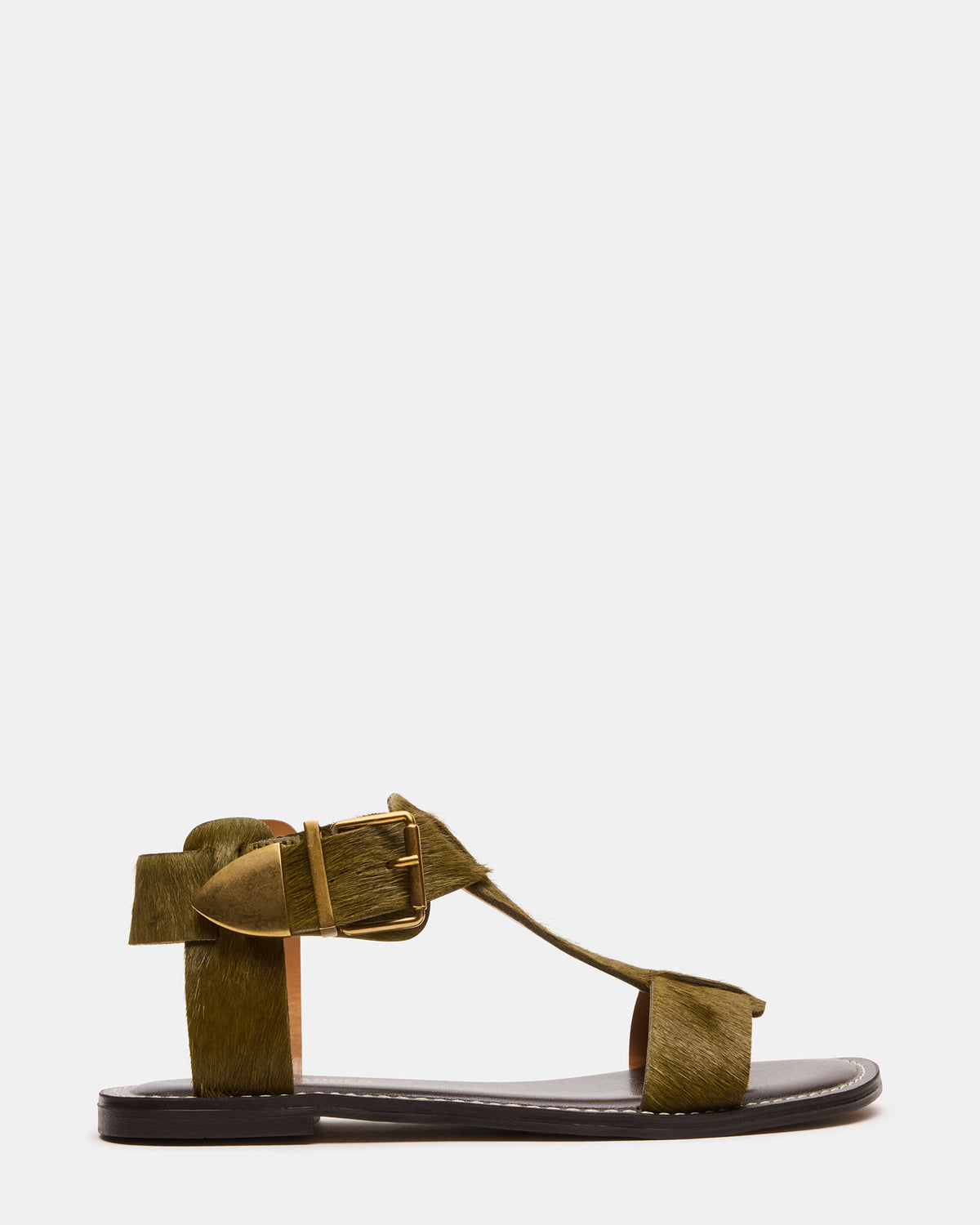 BRAZINN Olive Strappy Flat Sandal Women's Sandal Steve Madden OLIVE