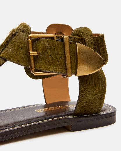 BRAZINN Olive Strappy Flat Sandal Women's Sandal Steve Madden OLIVE