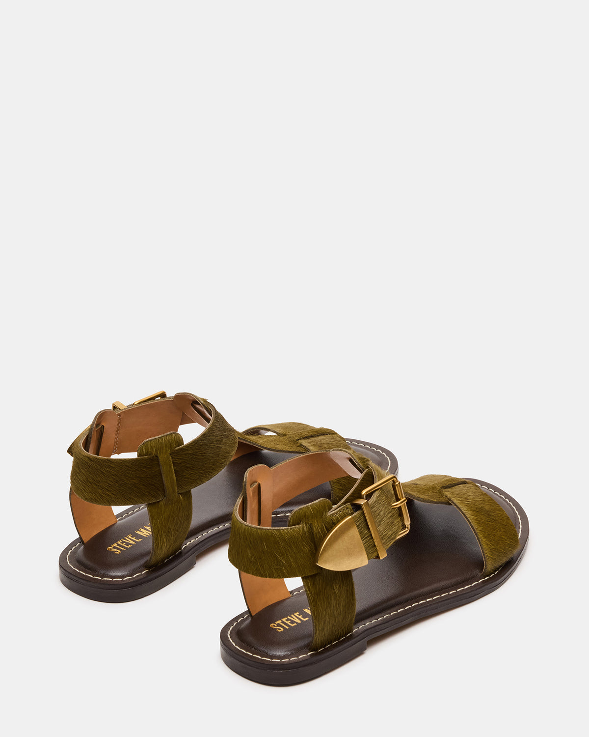 BRAZINN Olive Strappy Flat Sandal Women's Sandal Steve Madden OLIVE