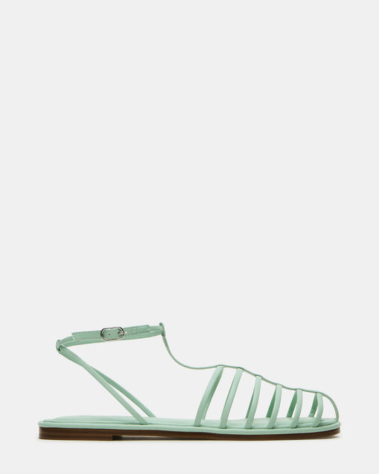MARIN Pistachio Flat Strappy Fisherman Sandal Steve Madden LIGHT GREEN