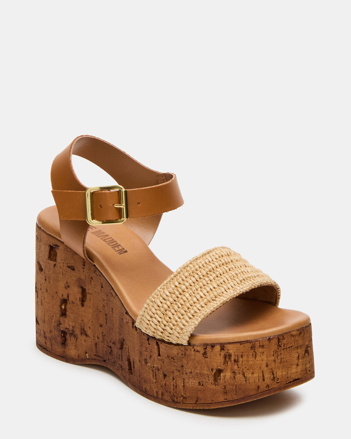 CABERNET Raffia Women's Platform Wedge Sandal Steve Madden RAFFIA