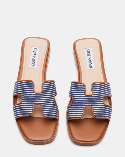 HADYN Navy Multi Sandal | Women's Designer Sandals Steve Madden NAVY MULTI