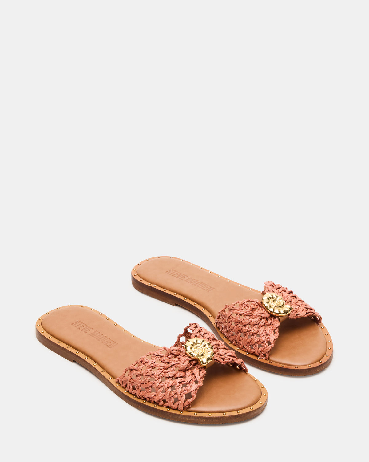 DIPSY Terracotta Conch Slide Rounded Toe Women's Sandal Steve Madden TERRACOTTA