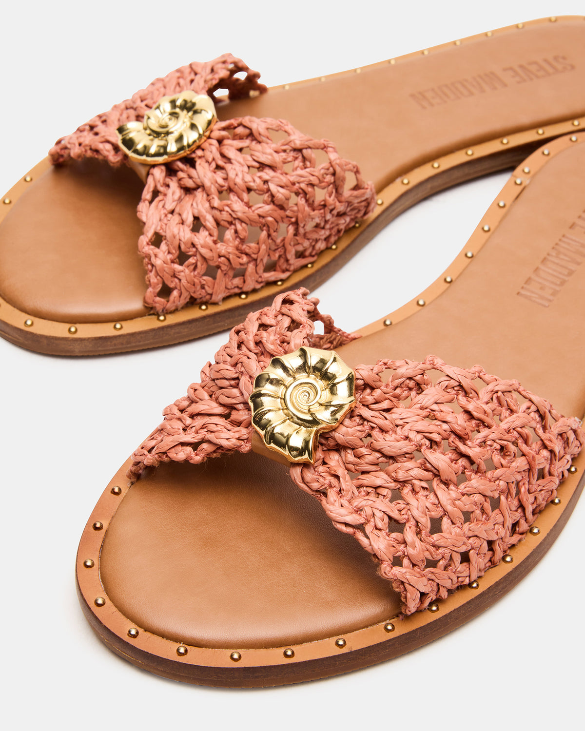 DIPSY Terracotta Conch Slide Rounded Toe Women's Sandal Steve Madden TERRACOTTA