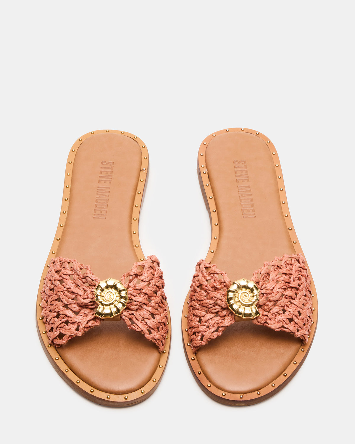 DIPSY Terracotta Conch Slide Rounded Toe Women's Sandal Steve Madden TERRACOTTA