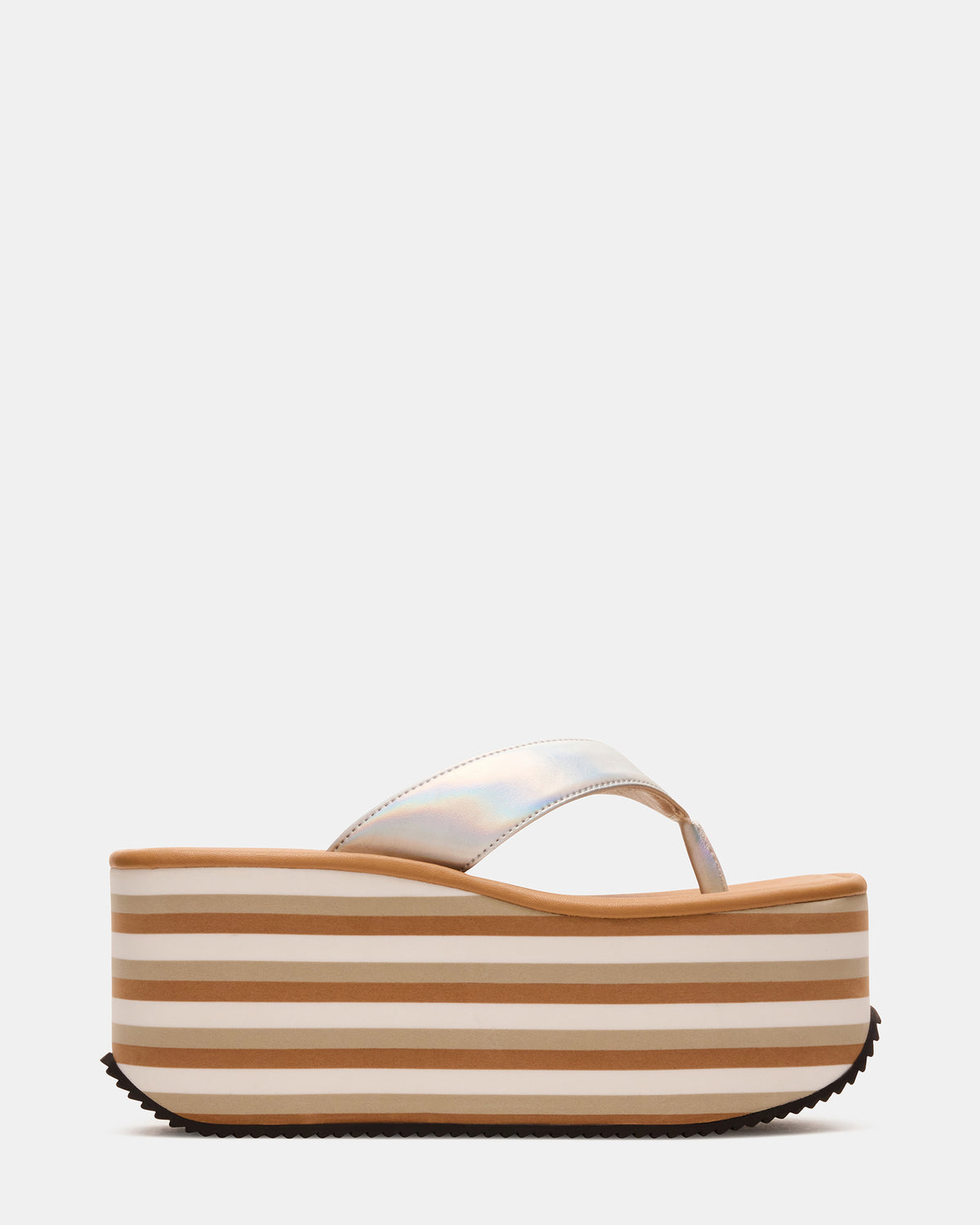 SEVILLA Natural Multi Thong Platform Chunky Flatform Square-Toe Women's Sandal Steve Madden NATURAL MULTI