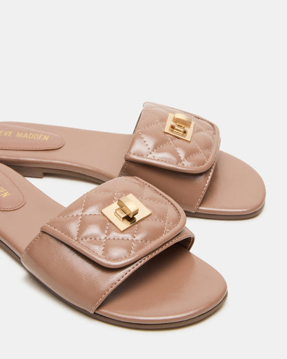 MORELAND Mocha Quilted Slide Women's Sandal Steve Madden MOCHA