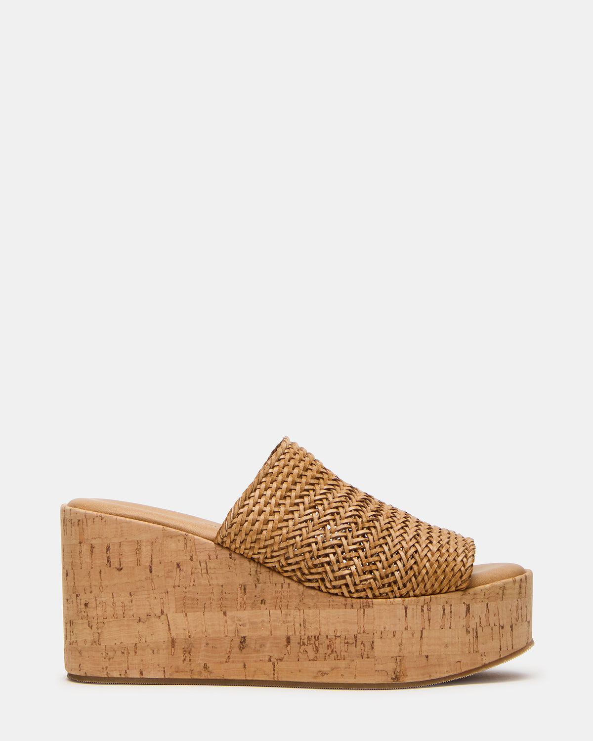 COASTAL Raffia Platform Wedge Mule Women's Sandal Steve Madden RAFFIA