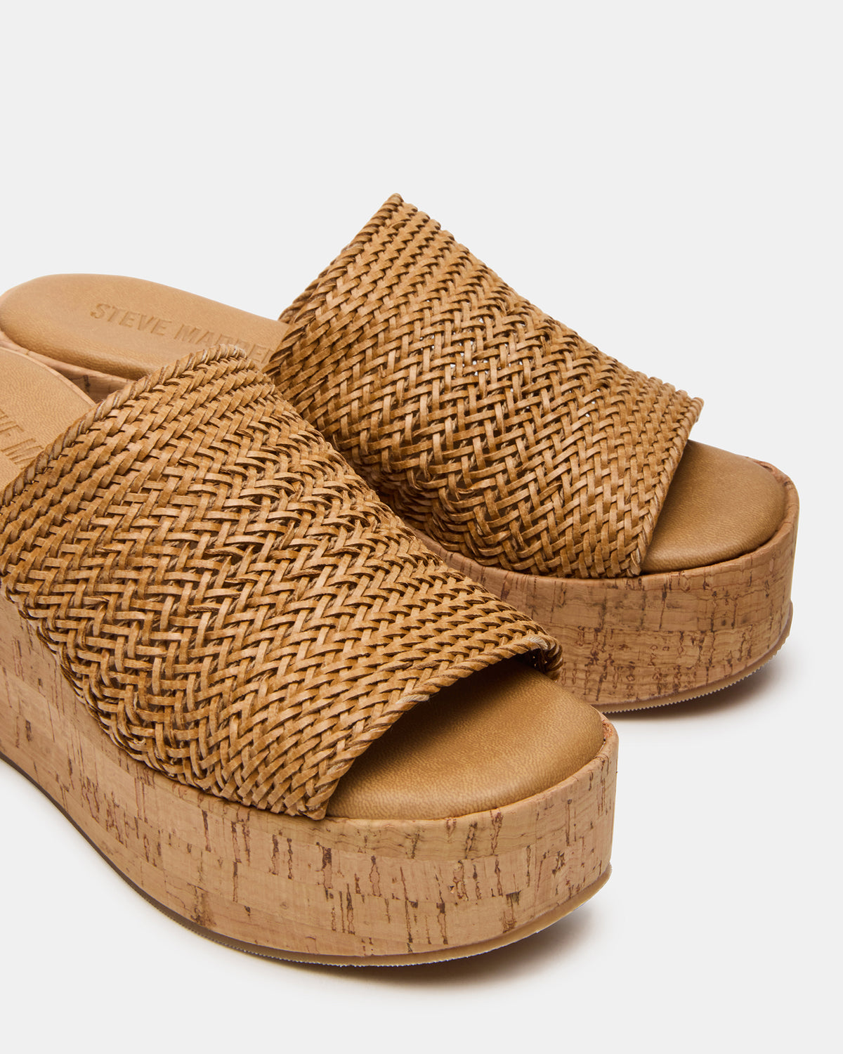 COASTAL Raffia Platform Wedge Mule Women's Sandal Steve Madden RAFFIA