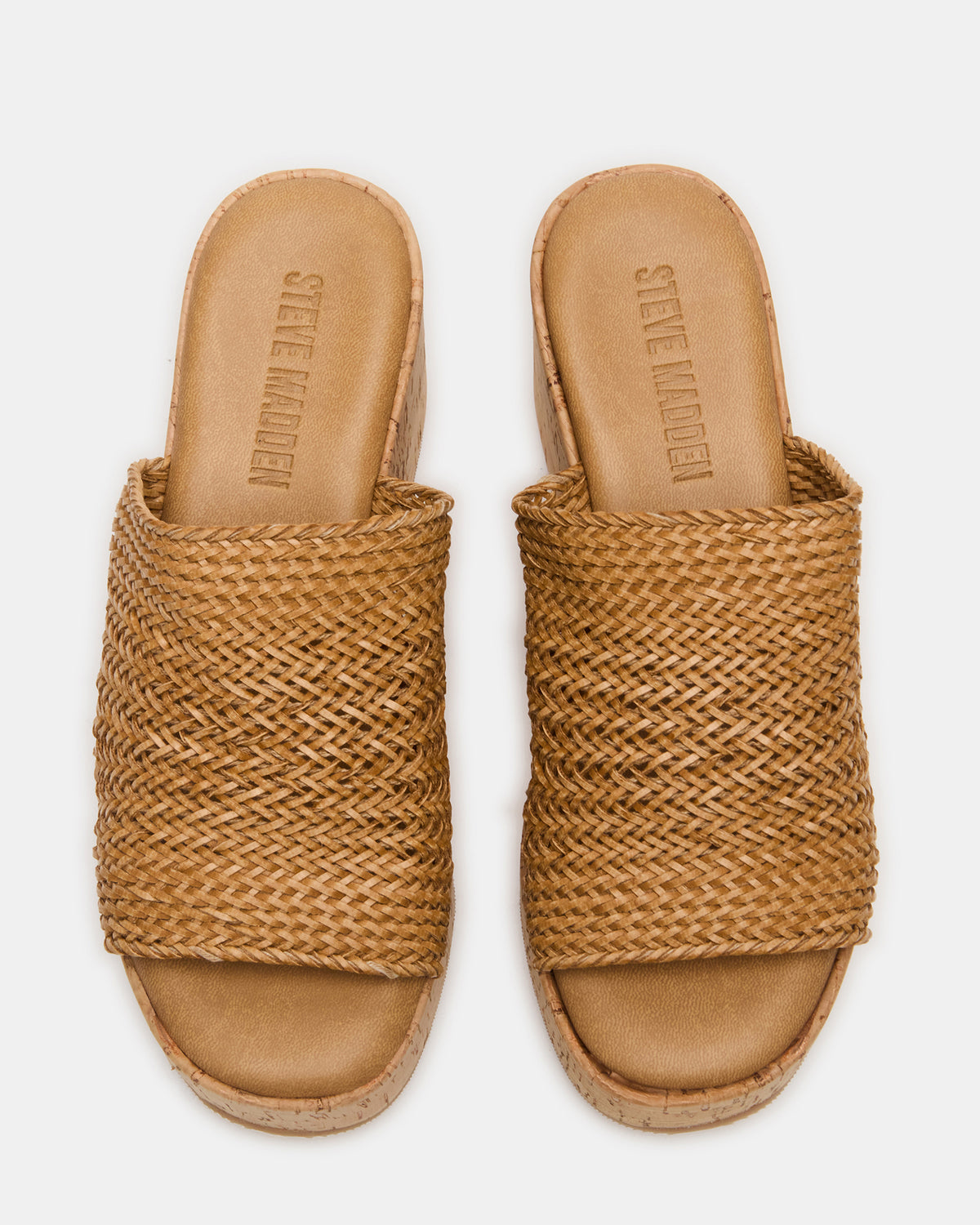 COASTAL Raffia Platform Wedge Mule Women's Sandal Steve Madden RAFFIA