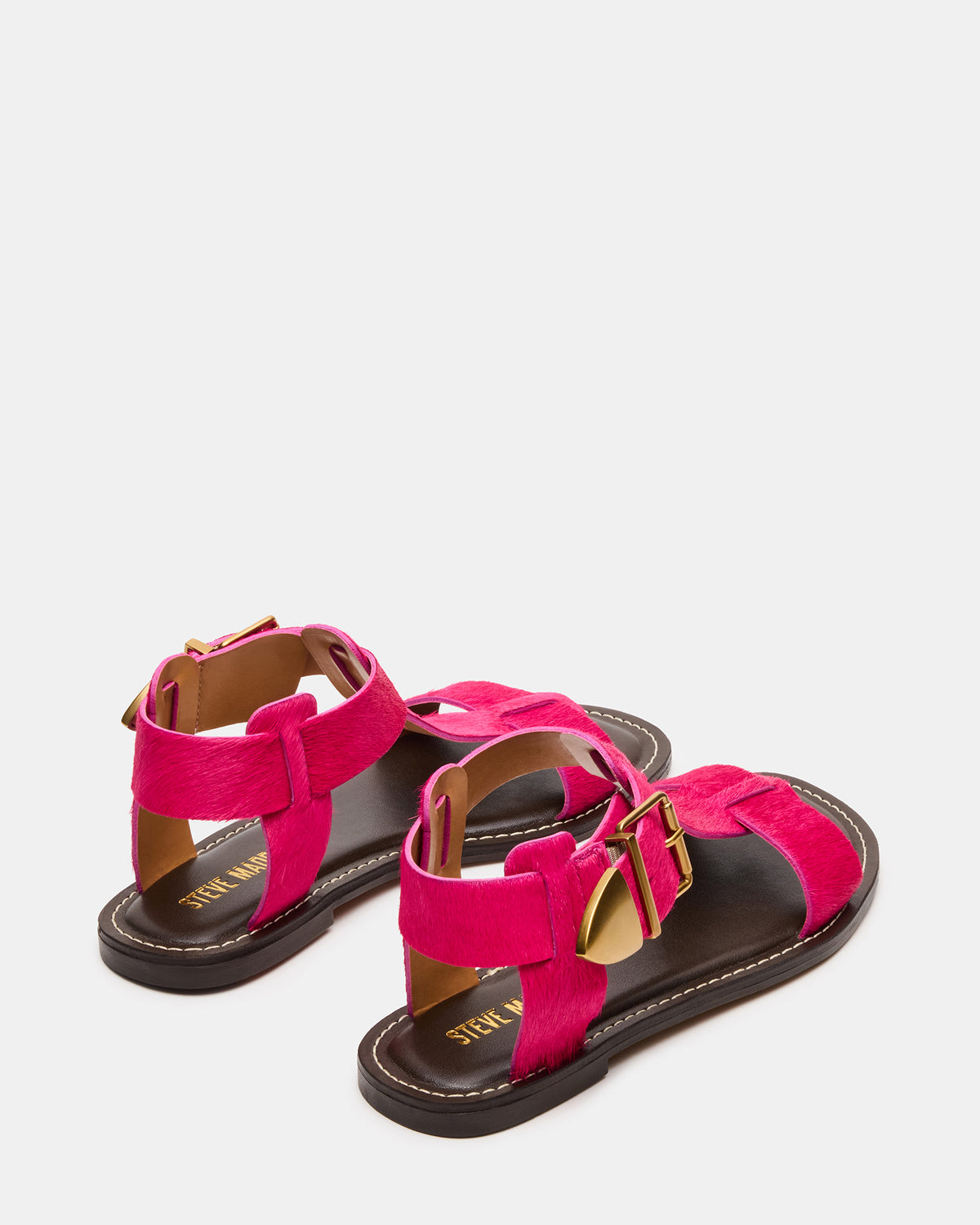 BRAZINN Hot Pink Strappy Flat Sandal Women's Sandal Steve Madden HOT PINK