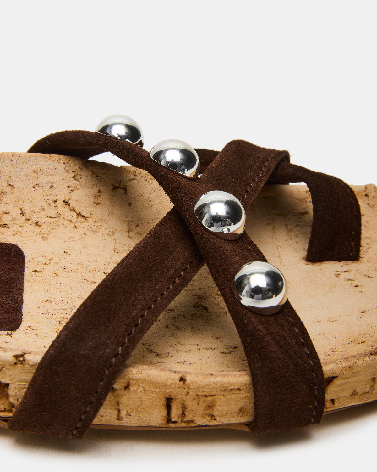 KELSO Brown Suede Flatform Strappy Studded Women's Sandal Steve Madden BROWN SUEDE